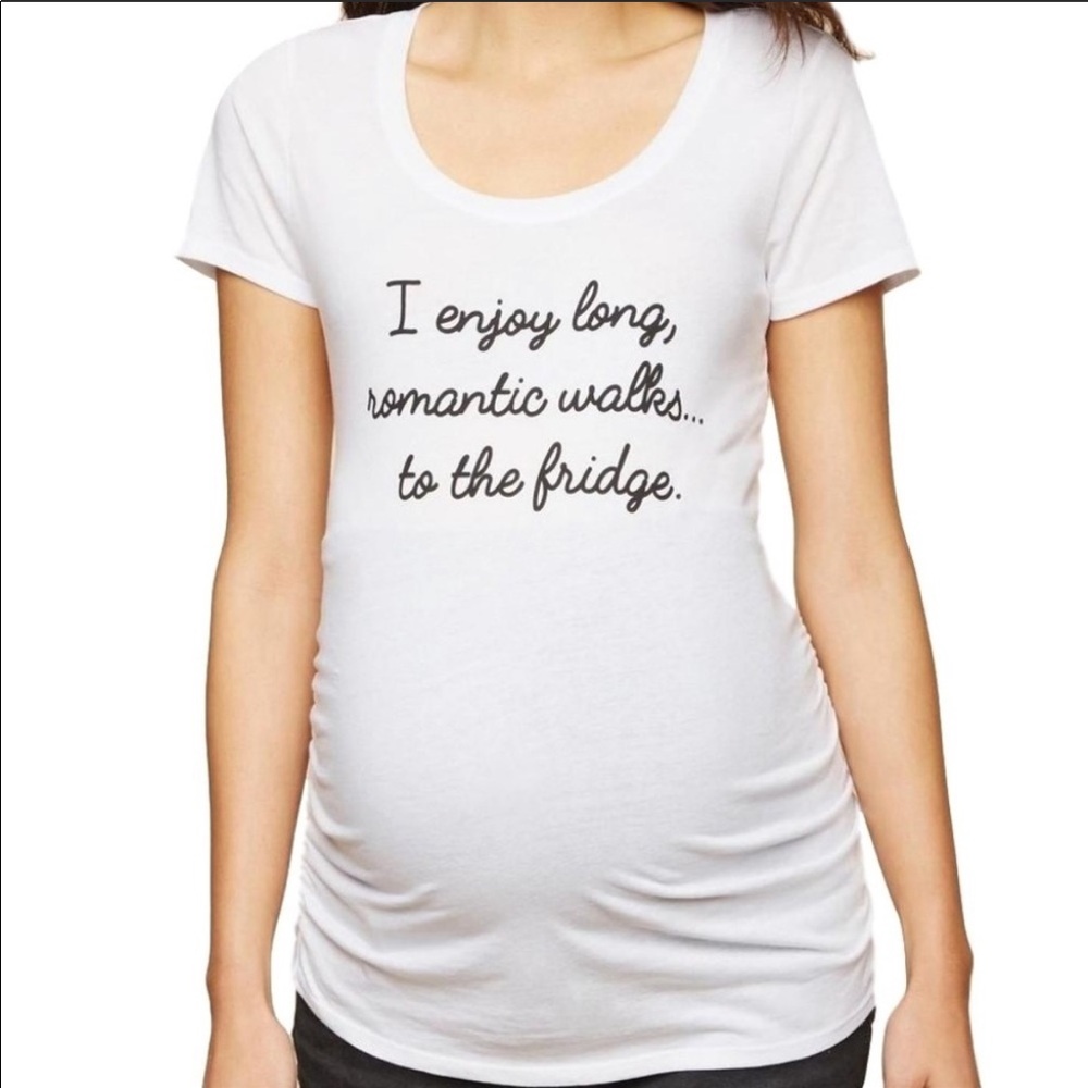 I Enjoy Long Romantic Walks Maternity Shirt Top